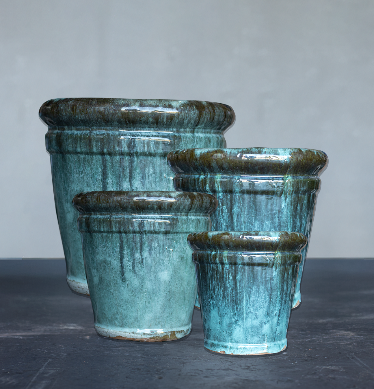 Terracotta Amaryllis Glazed